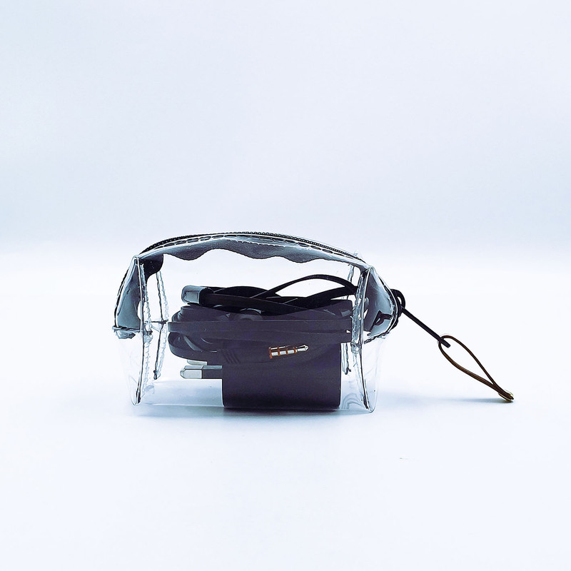 کیف لوازم آرایش زنانه مدل شفاف مکعبی sayas M2002 مجموعه 2 عددی