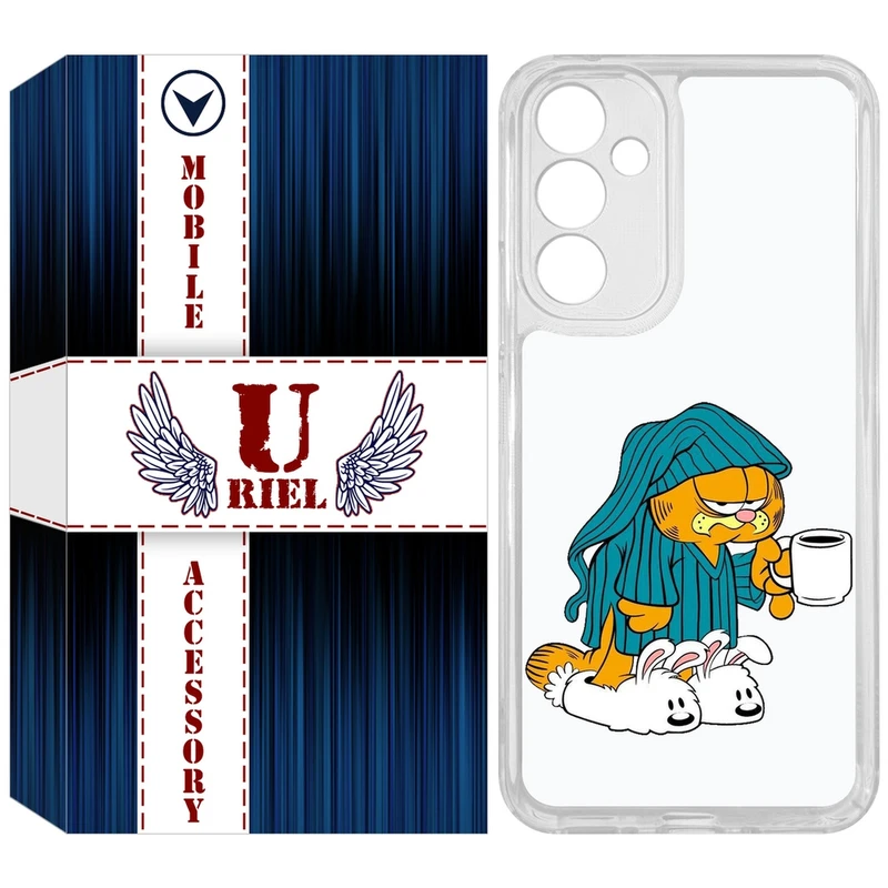 کاور یوریل مدل Clear کد 72 طرح گارفیلد مناسب برای گوشی موبایل سامسونگ Galaxy A54