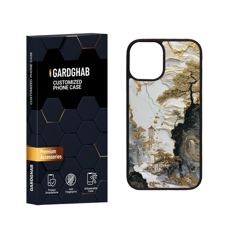 کاور گارد قاب مدل دور ژله ای هنری مناسب برای گوشی موبایل اپل iPhone 12 Mini