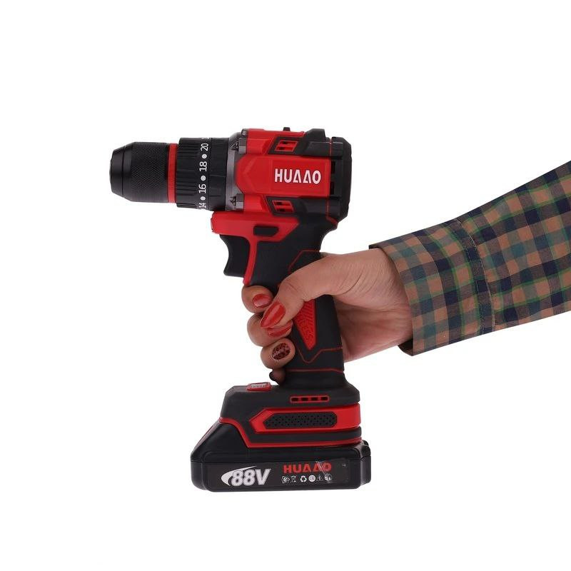 دریل پیچ گوشتی شارژی چکشی و بکس شارژی هوآیو مدل براشلس کد Du2 دریل پیچ گوشتی شارژی چکشی و بکس شارژی هوآیو مدل براشلس کد Du2