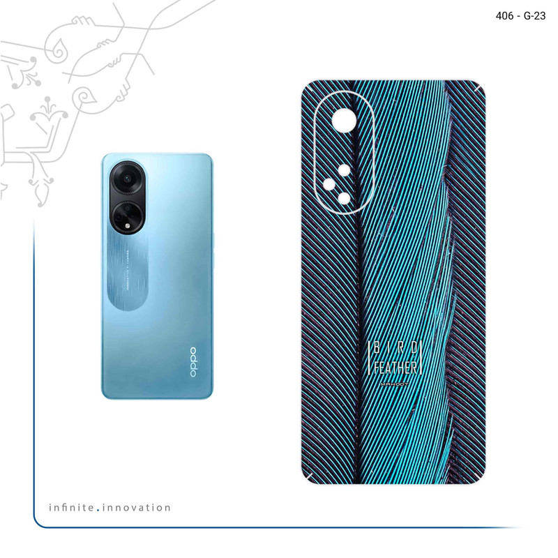 برچسب پوششی ماهوت مدل Turquoise feathers مناسب برای گوشی موبایل اپو A98