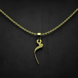 گردنبند طلا 18 عیار زنانه مدوپد مدل حرف م کد I2-1-1808
