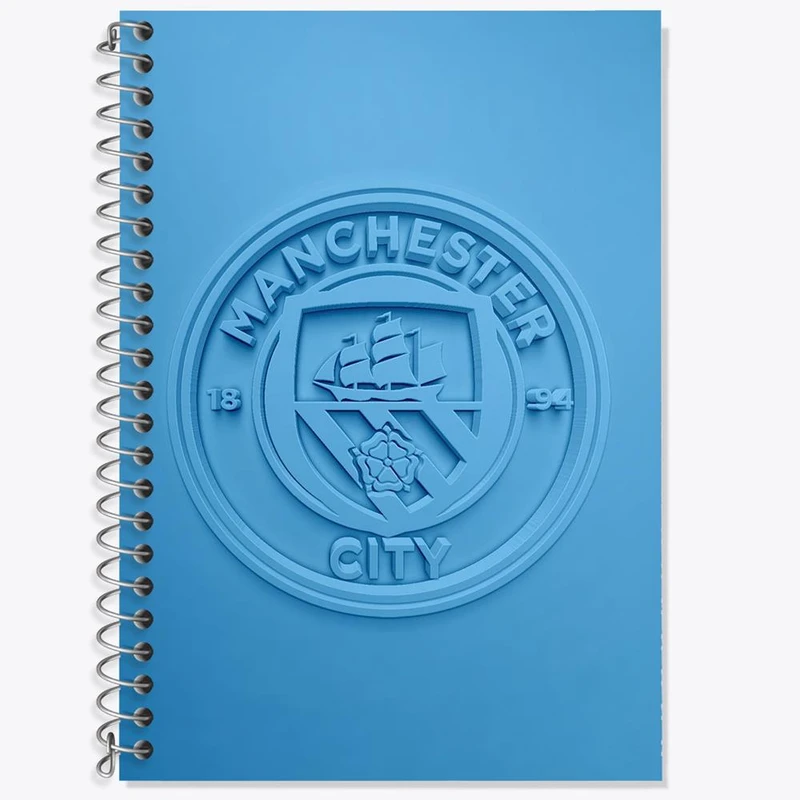 دفتر زبان 50 برگ خندالو مدل سه خط طرح باشگاه منچستر سیتی کد 26780