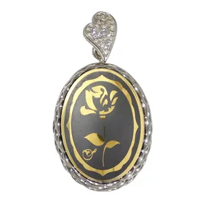 آویز گردنبند نقره زنانه مدل حدید فروردین ماه کد 77881