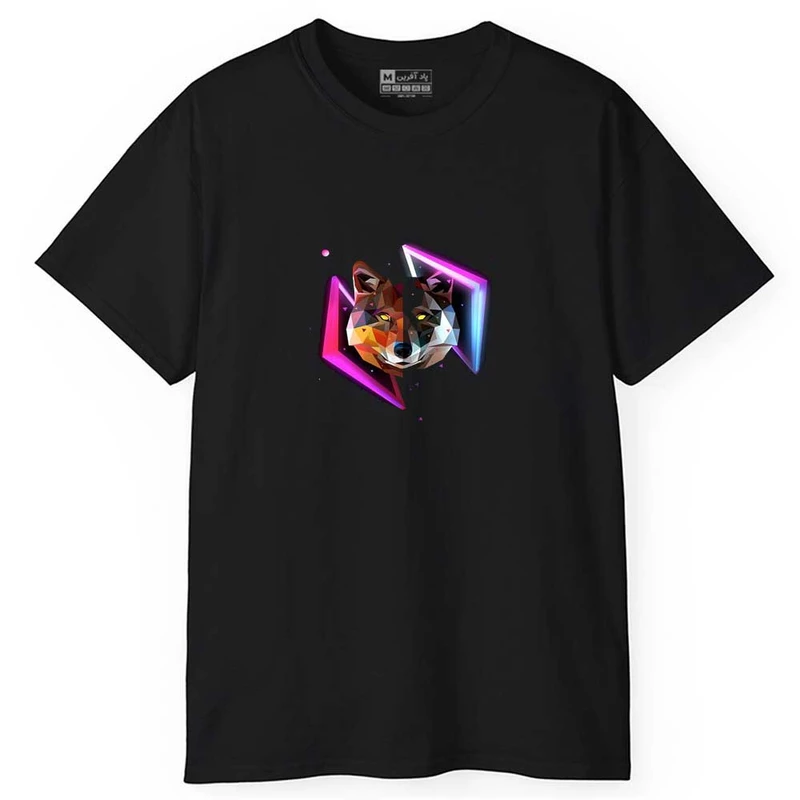 تی شرت آستین کوتاه مردانه پاد آفرین مدل گرگ کد 0320