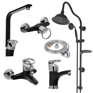 ست شیرآلات شیرآلات بهداشتی و ساختمانی توفیق مدل تنسو النگویی شیپوری مجموعه 6 عددی