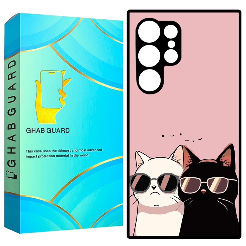 کاور قاب گارد طرح گربه مدل GS23U20 مناسب برای گوشی موبایل سامسونگ Galaxy S23 Ultra 5G