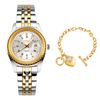 ست ساعت مچی عقربه‌ای و دستبند کوارتز زنانه اسکمی مدل 9098W
