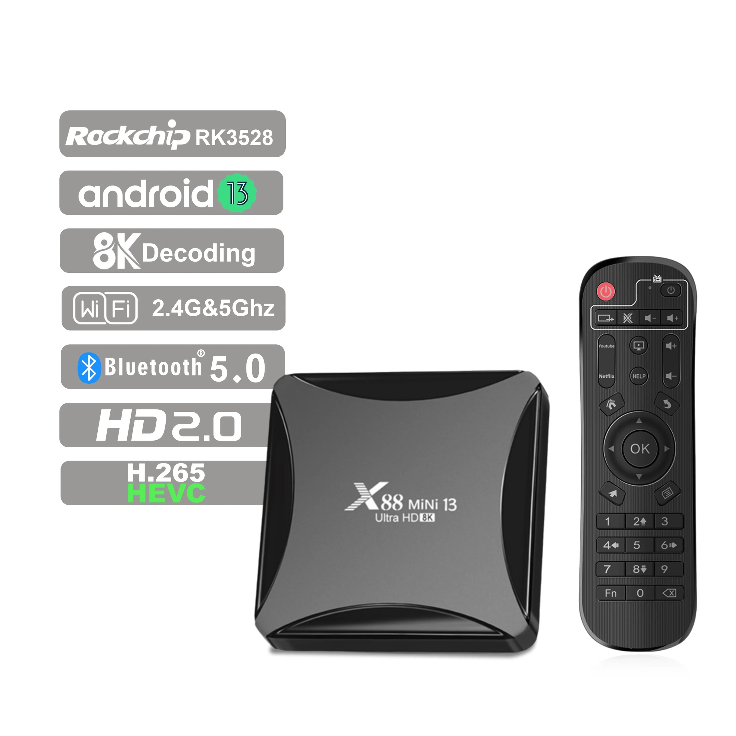 اندروید باکس ایکس 88 مدل 64/4GB Mini13 Ultra 8K