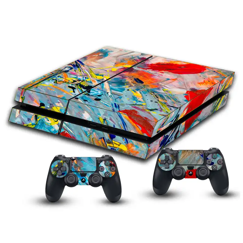 برچسب کنسول بازی پلی استیشن 4 مدل آبستره کد 136 مجموعه 12 عددی