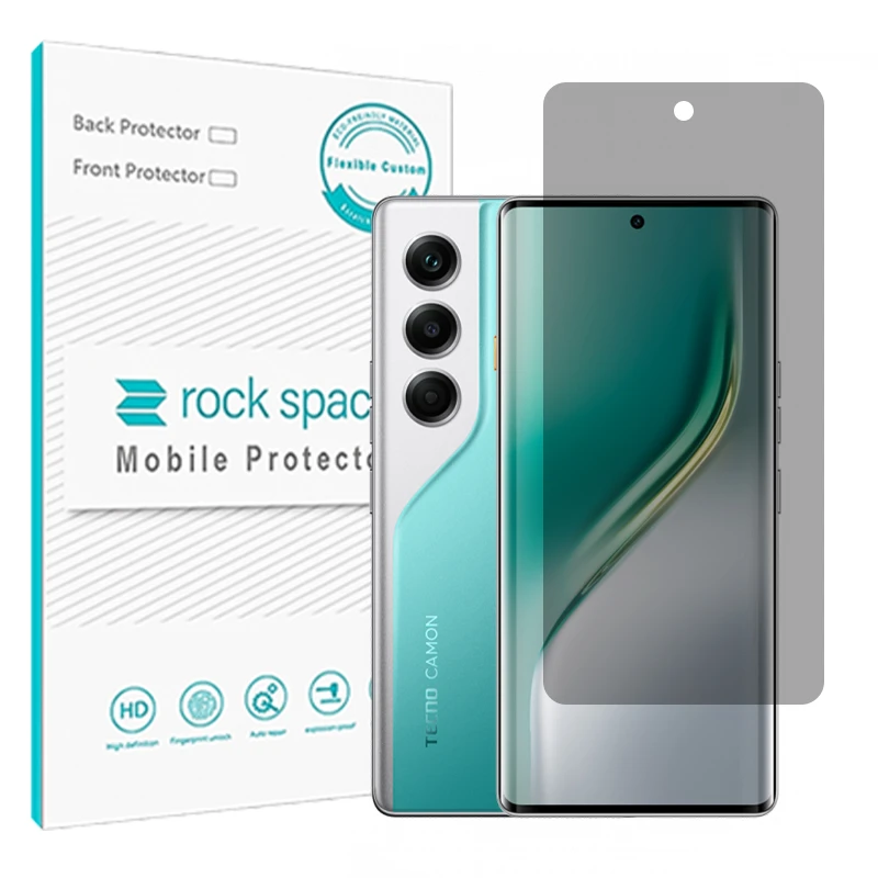 محافظ صفحه نمایش حریم شخصی راک اسپیس مدل هیدروژلی مناسب برای گوشی موبایل تکنو Camon 40 Pro
