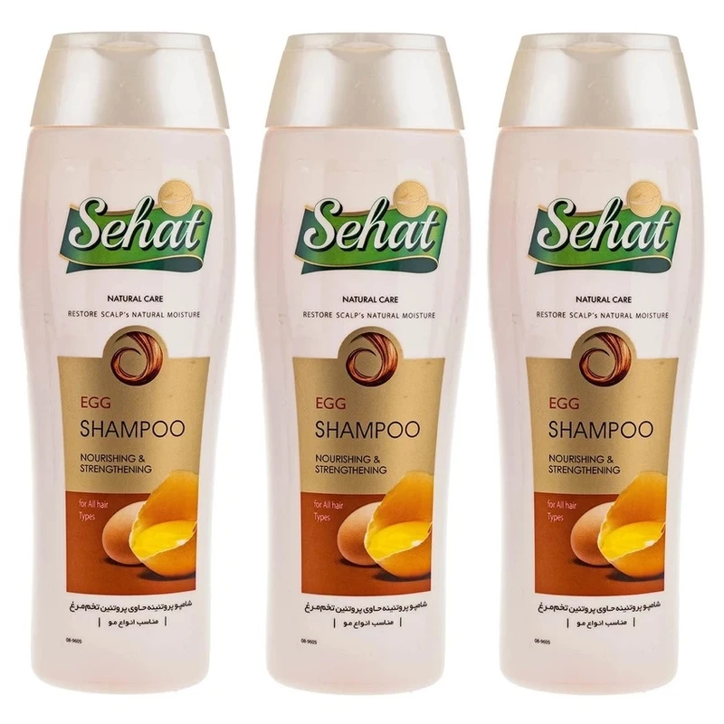 شامپو مو صحت مدل تخم مرغ حجم 300 میلی لیتر بسته 3 عددی