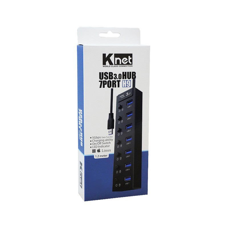 هاب 7 پورت USB 3.0 کی نت مدل H9