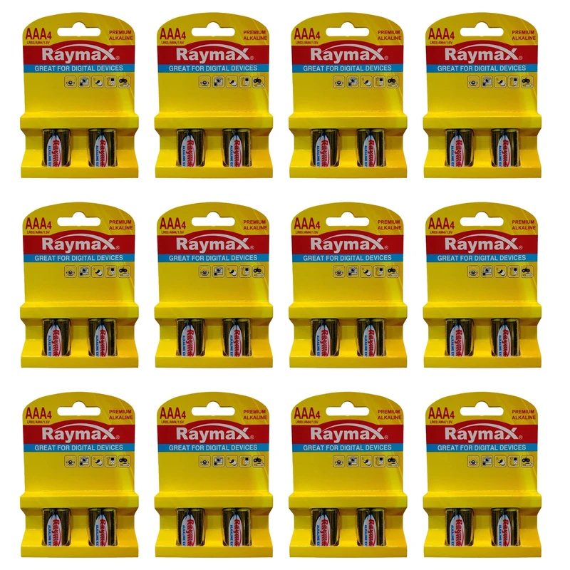 باتری نیم قلمی رایمکس مدل PREMIUM-ALKALAINE بسته 48 عددی