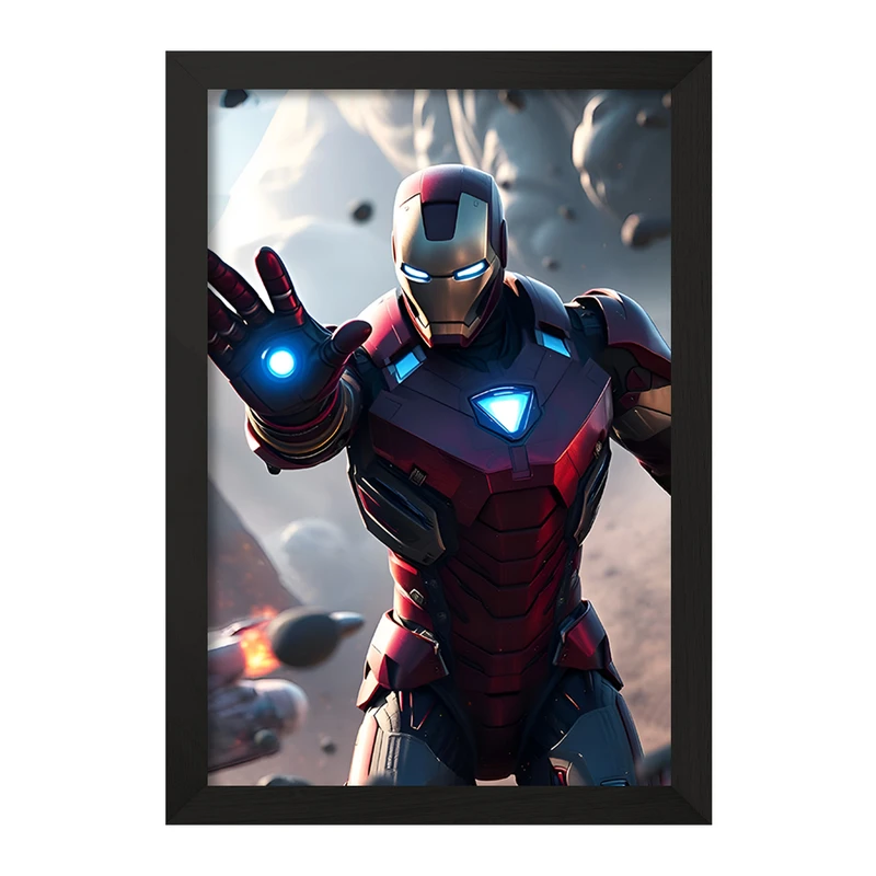 تابلو خندالو مدل مرد آهنی مارول (Marvel) کد F12721