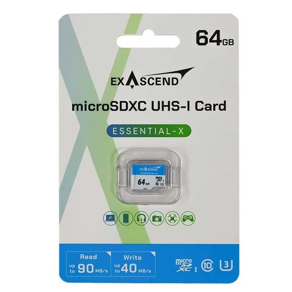 کارت حافظه microSD اکساسند مدل 64es کلاس 10 استاندارد UHS-I U3 سرعت 90MBps ظرفیت 64 گیگابایت
