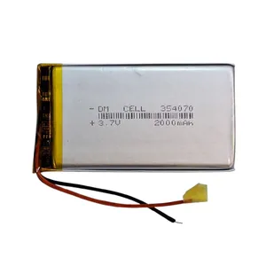 باتری لیتیومی قابل شارژ دی ام سل مدل 354070 ظرفیت 2000 میلی‌ آمپر ساعت