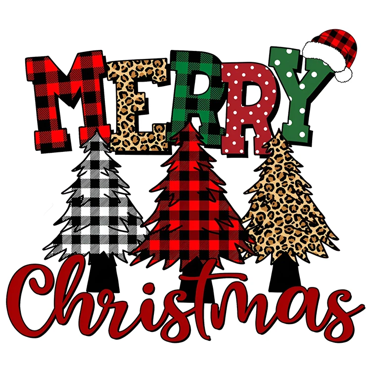 استیکر پارچه و لباس پاد آفرین مدل کریسمس کد DKST677