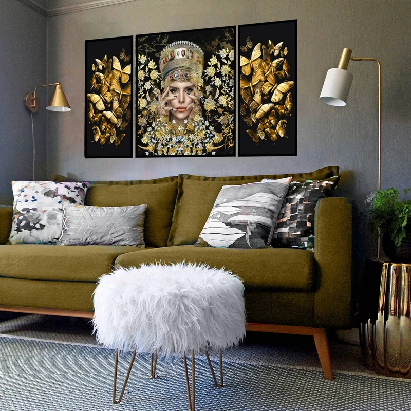 تابلو بکلیت طرح مدرن دیجیتال آرت مدل B-2884 مجموعه 3 عددی