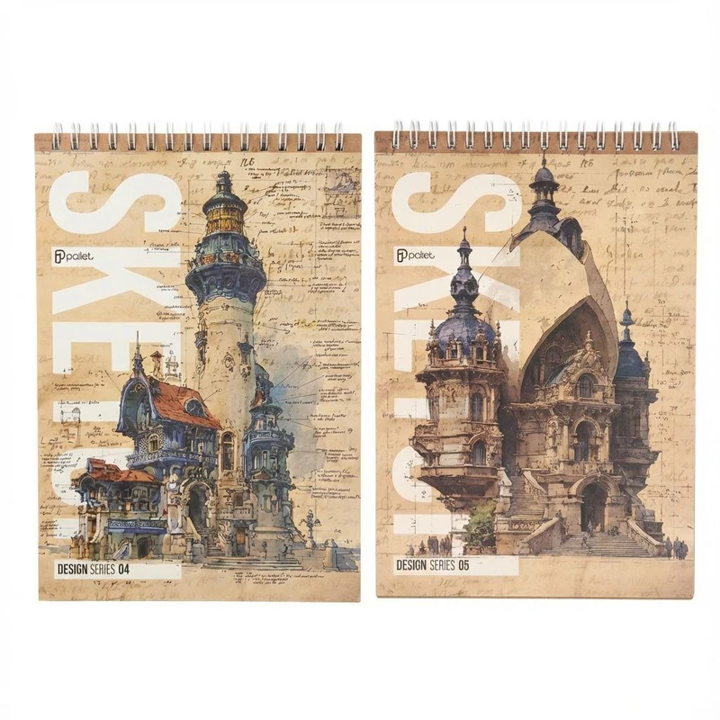 دفتر طراحی ۴۰ برگ پالت طرح مستر سیمی گلاسه بسته ۲ عددی