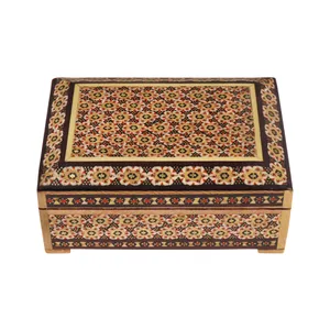 جعبه جواهرات خاتم کاری طرح داخل جیر کد 11