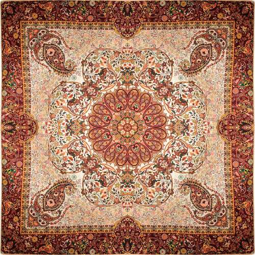 رومیزی ترمه نگین خاتم یزد طرح افشاری کد LMZR