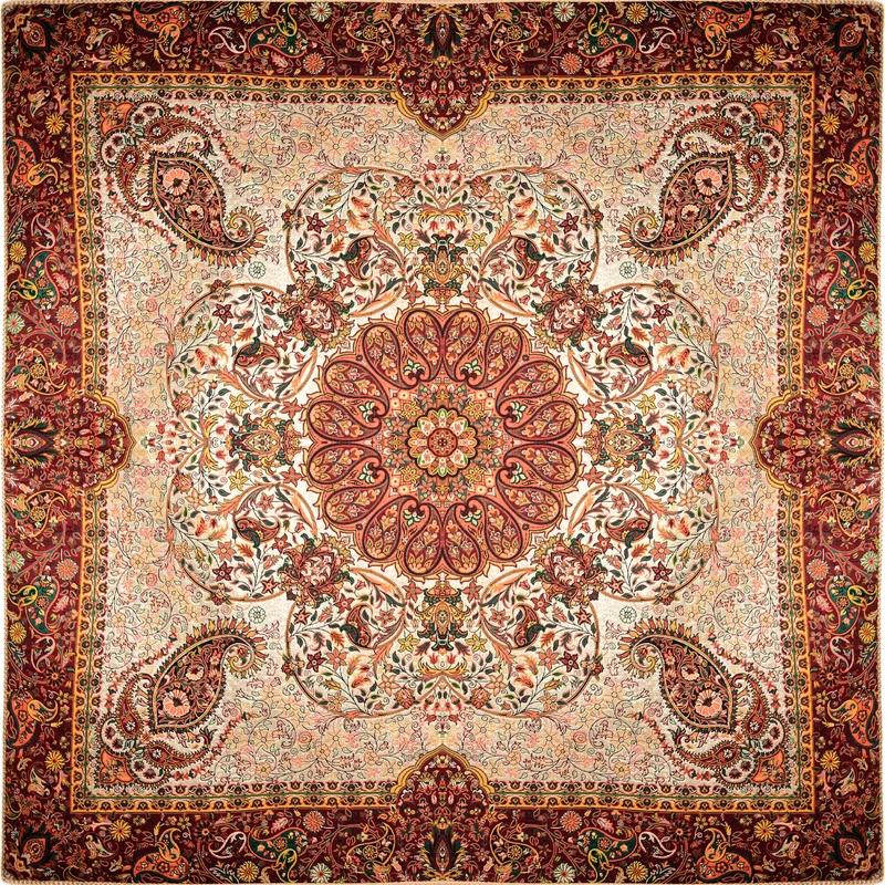 رومیزی ترمه نگین خاتم یزد طرح افشاری کد LMZR