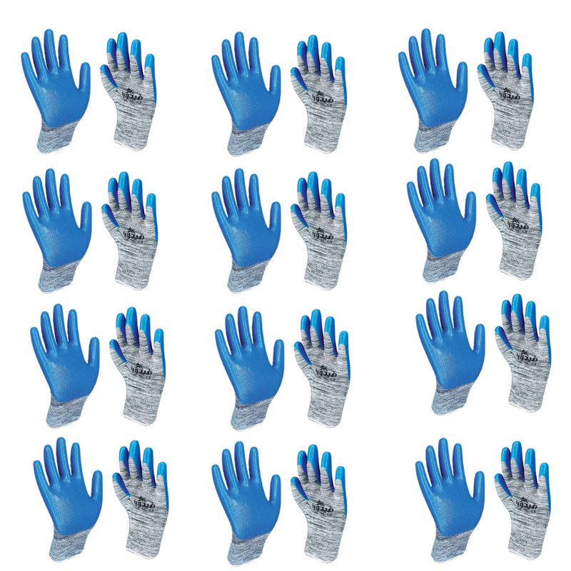 دستکش ایمنی مدل کف مواد لاتکس بسته 12 عددی دستکش ایمنی مدل کف مواد لاتکس بسته 12 عددی