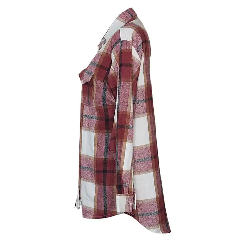 مانتو زنانه مدل پاییزی چهارخونه 645