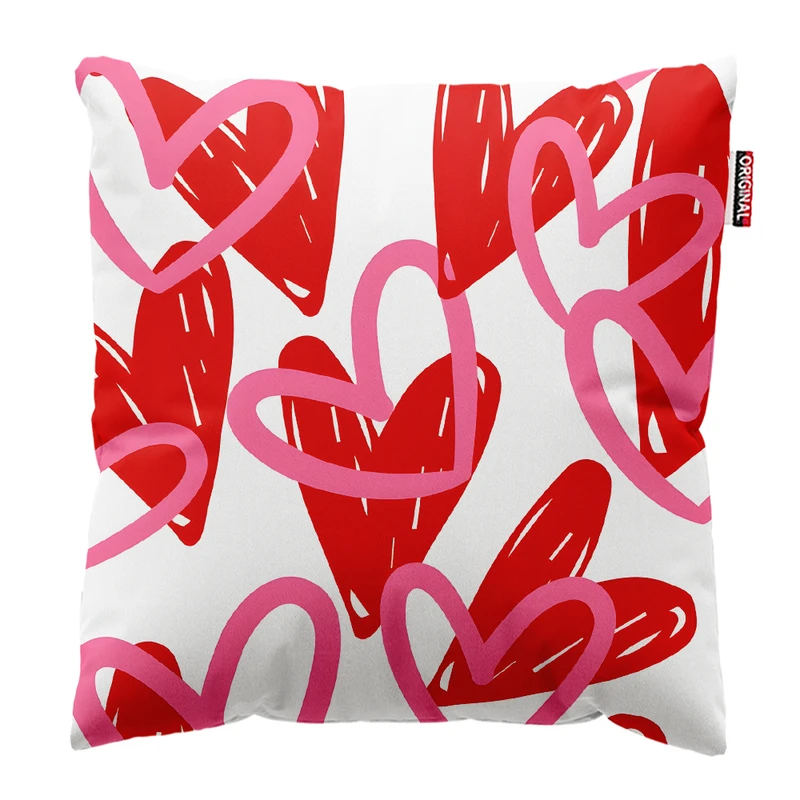 کوسن پاد آفرین مدل مینیمال طرح قلب کد PK403544 سایز 40*40 سانتی متر
