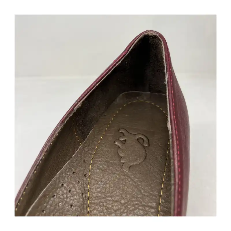 کفش زنانه سرزمین چرم کد 1239 رنگ زرشکی