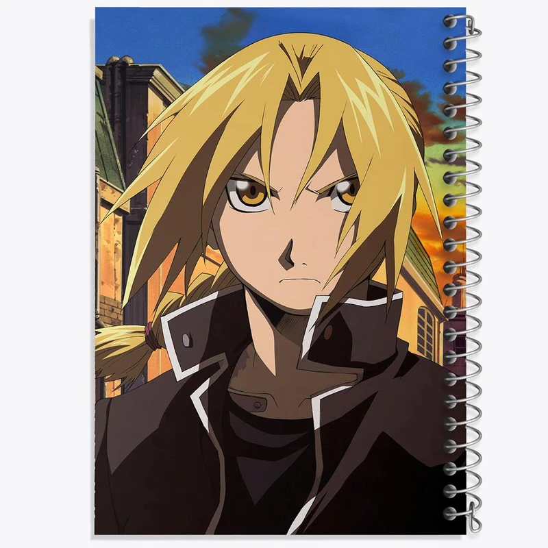 دفتر مشق 100 برگ خندالو طرح ادوارد و موستانگ انیمه کیمیاگر تمام فلزی کد 12677