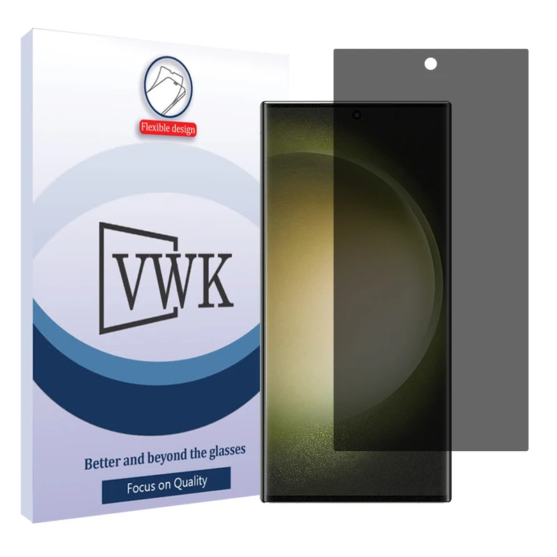 محافظ صفحه نمایش حریم شخصی وی دبلیو کی مدل هیدروژلی مناسب برای گوشی موبایل سامسونگ Galaxy S23 Ultra