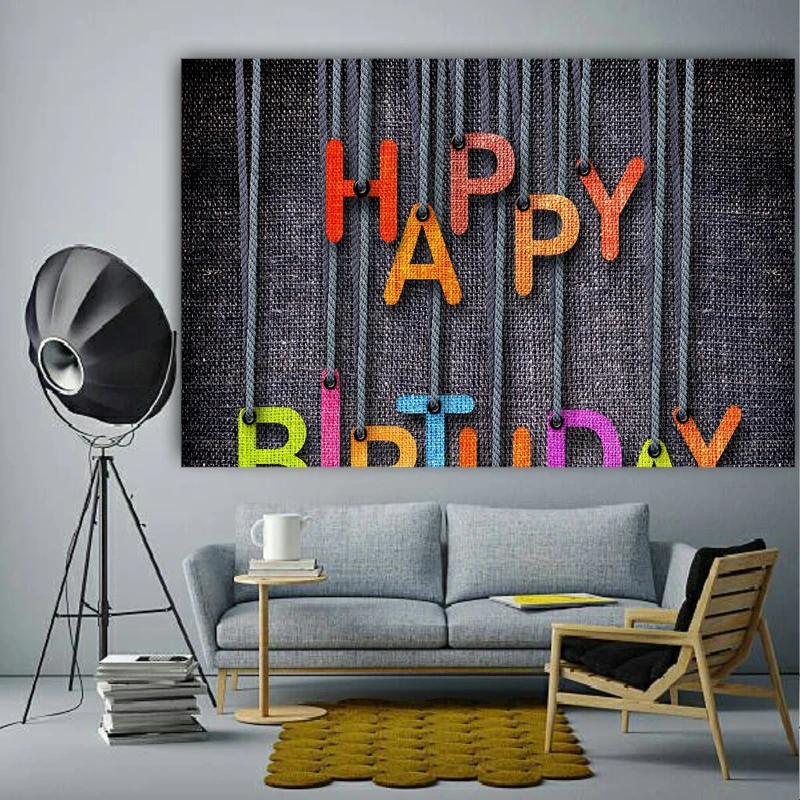  پوستر دیواری طرح تولدت مبارک کدBH737