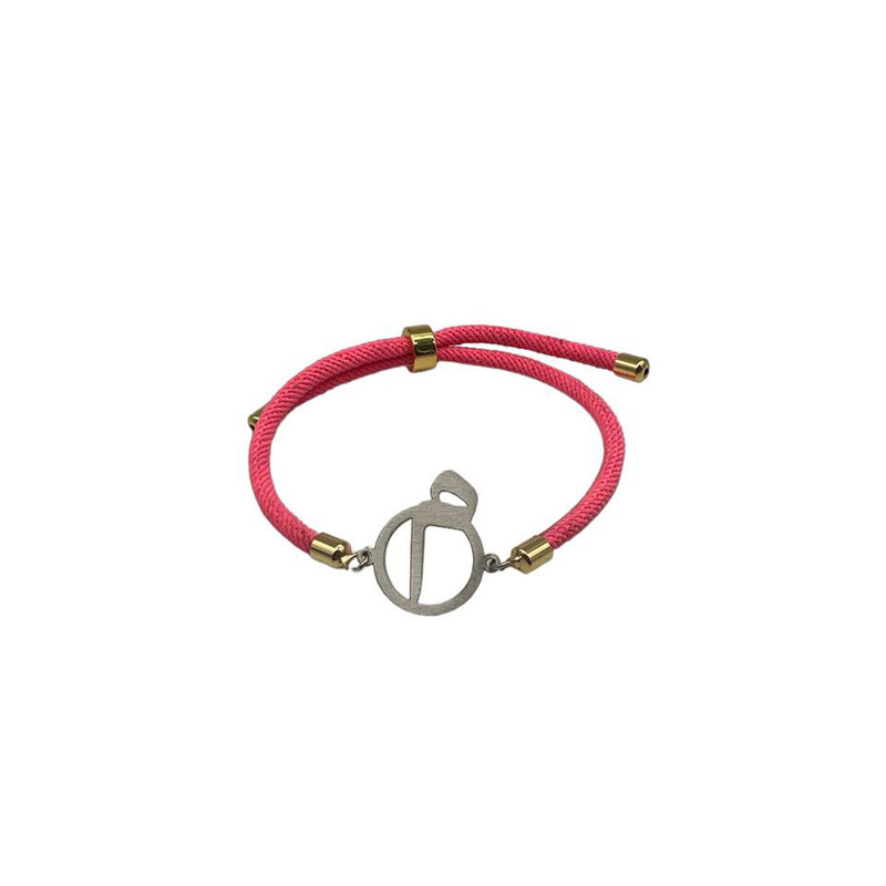 دستبند نقره زنانه مدل حرف م