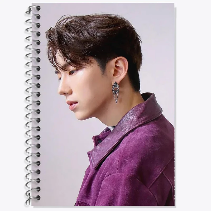 دفتر زبان 50 برگ خندالو مدل دو خط طرح کیهیون گروه مانستا اکس MONSTA X کد 21159