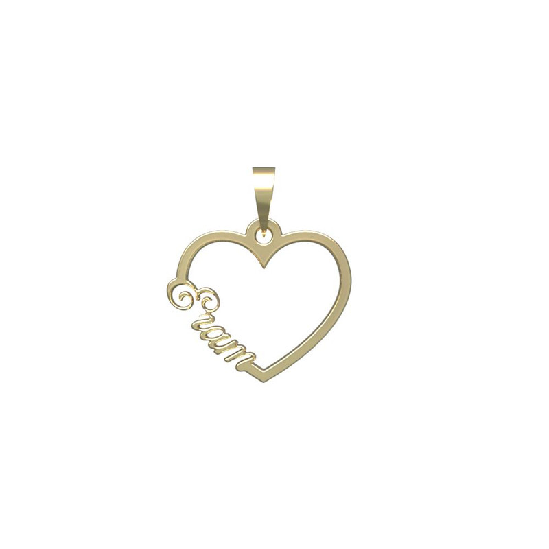 آویز گردنبند طلا 18 عیار زنانه مدوپد مدل اسم ارم eram کد PB1-10303