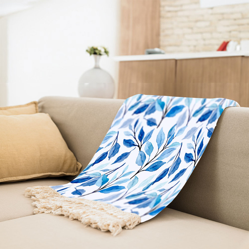 شال مبل مدل گل رونده کد F2SH1068 سایز 100x180 سانتی متر