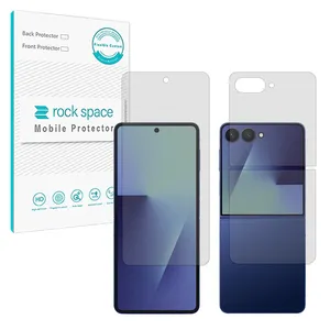 Rock space Resistant model matte screen protector suitable for Samsung Galaxy Z Flip7 mobile phone Along with the phone back protector
