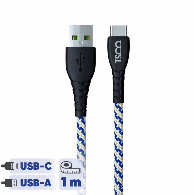 کابل تبدیل USB به USB-C تسکو مدل TCC203 طول 1 متر‎