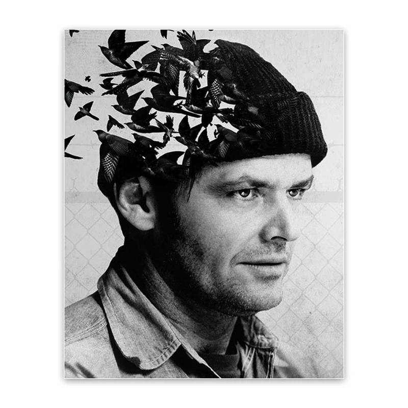 تابلو شاسی مدل دیوانه از قفس پرید طرح شخصیت جک نیکولسن