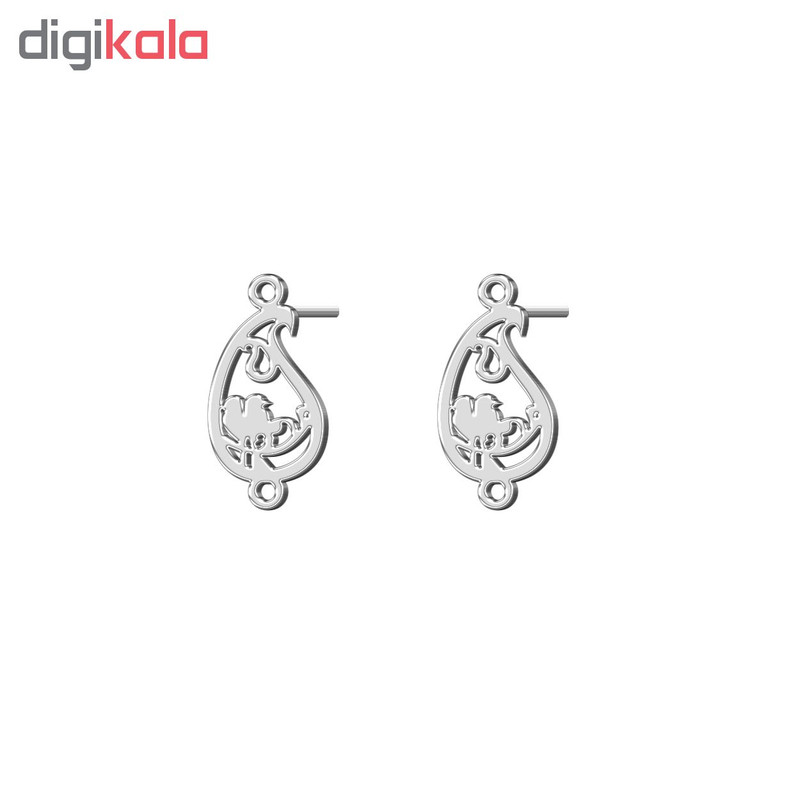 گوشواره نقره زنانه ترمه 1 طرح پرنده کد E466
