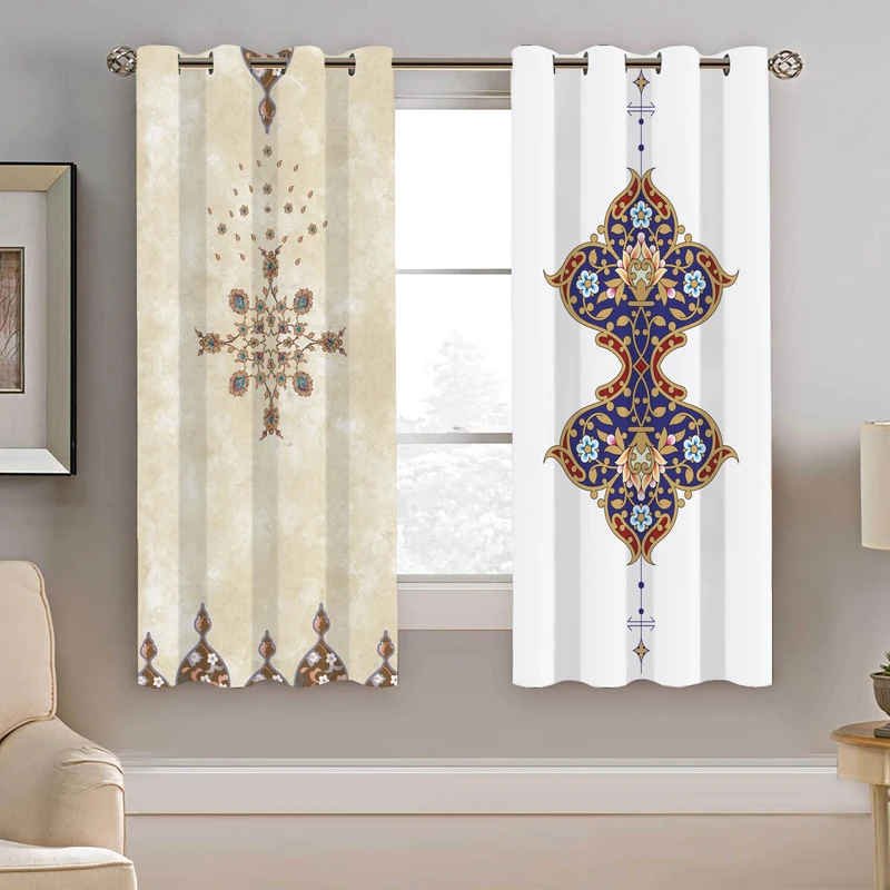 پرده نیروانا طرح سنتی مدل مخمل کد 4052 سایز 140×200 سانتی متر