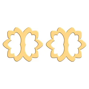 گوشواره طلا 18 عیار زنانه فرشته مدل اسلیمی WEL-000072