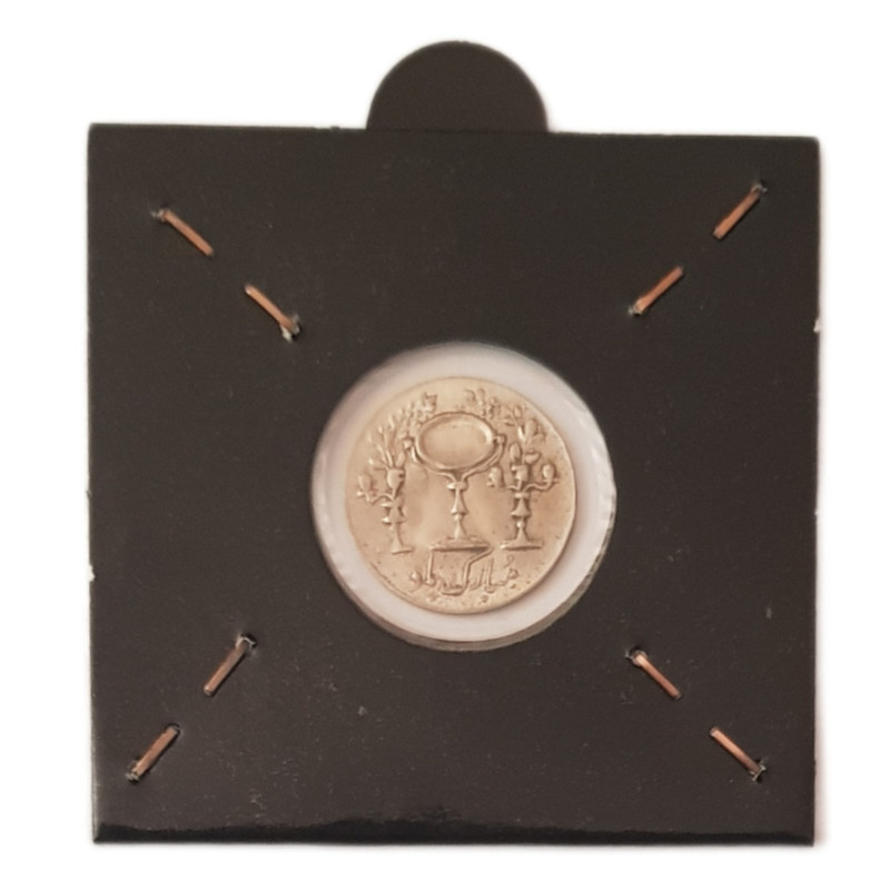 شمش نقره مدل سکه مرغ عشق تیپ آیینه و شمدان کد t31