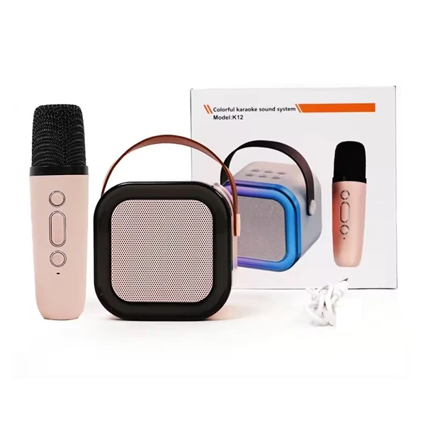 عکس شماره 6 : اسپیکر بلوتوثی قابل حمل مدل karaoke به همراه میکروفن