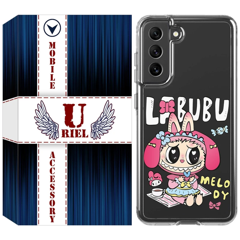 کاور یوریل مدل Clear کد 140 طرح لبوبو مناسب برای گوشی موبایل سامسونگ Galaxy S21 FE