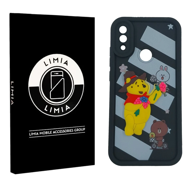 کاور لیمیا مدل سولید لنزدار طرح عروسکی برجسته مناسب برای گوشی موبایل شیائومی Redmi Note7/7pro