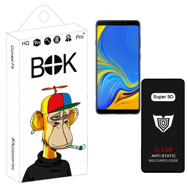 محافظ صفحه نمایش بوک مدل Super 9D Pro مناسب برای گوشی موبایل سامسونگ galaxy A9 2018 