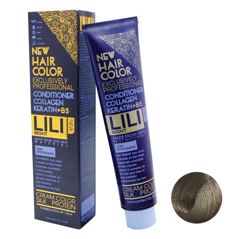 رنگ مو لی لی نایت مدل B5 شماره M8 حجم 120 میلی لیتر رنگ بلوند زیتونی متوسط